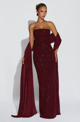 Agnes Shawl - Wine Sparkle