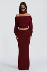 Andie Maxi Skirt - Burgundy