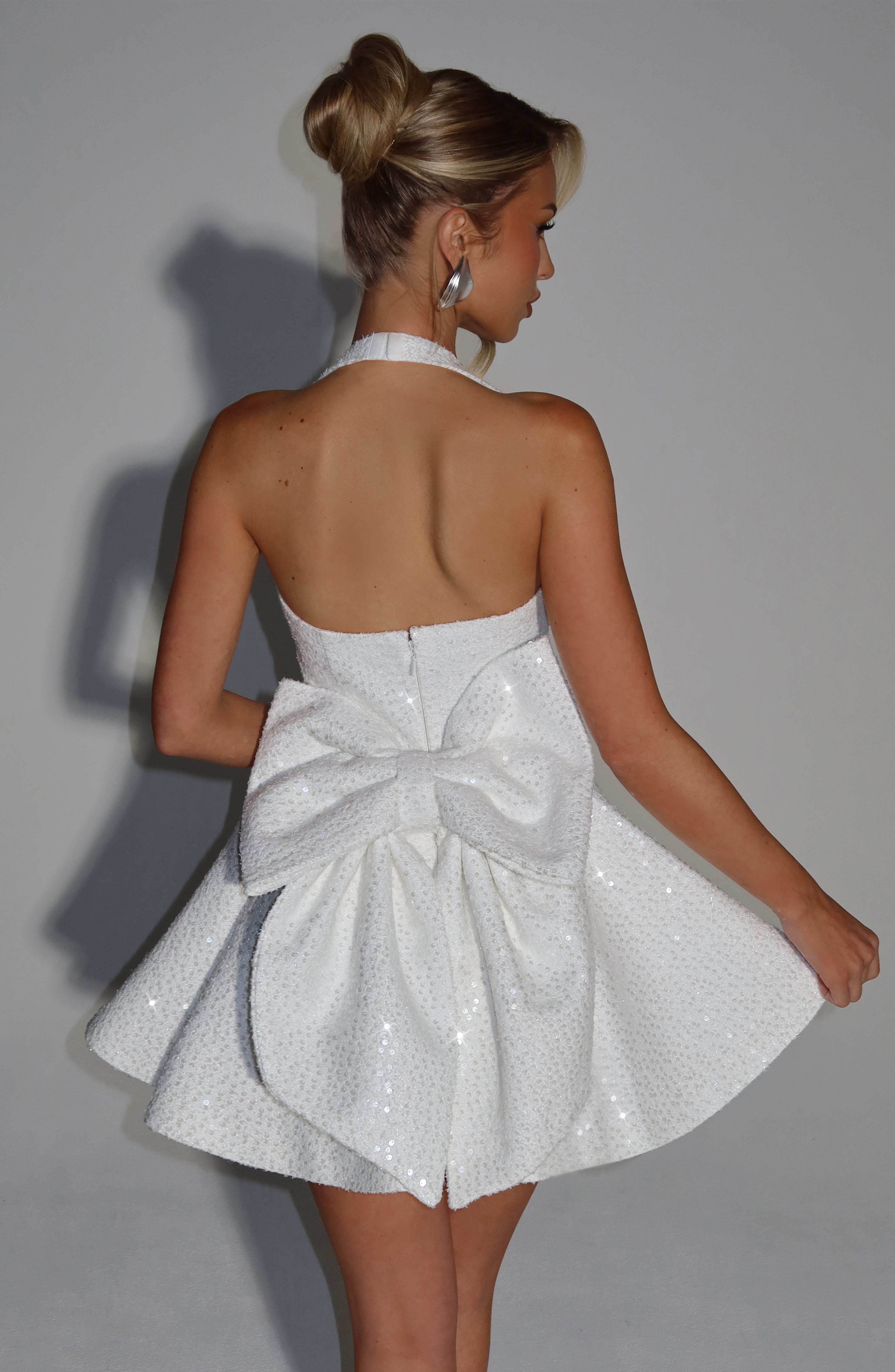 Georgette Mini Dress - Ivory